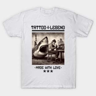 Tattoo Shark Vintage Photo Mystical Artist T-Shirt